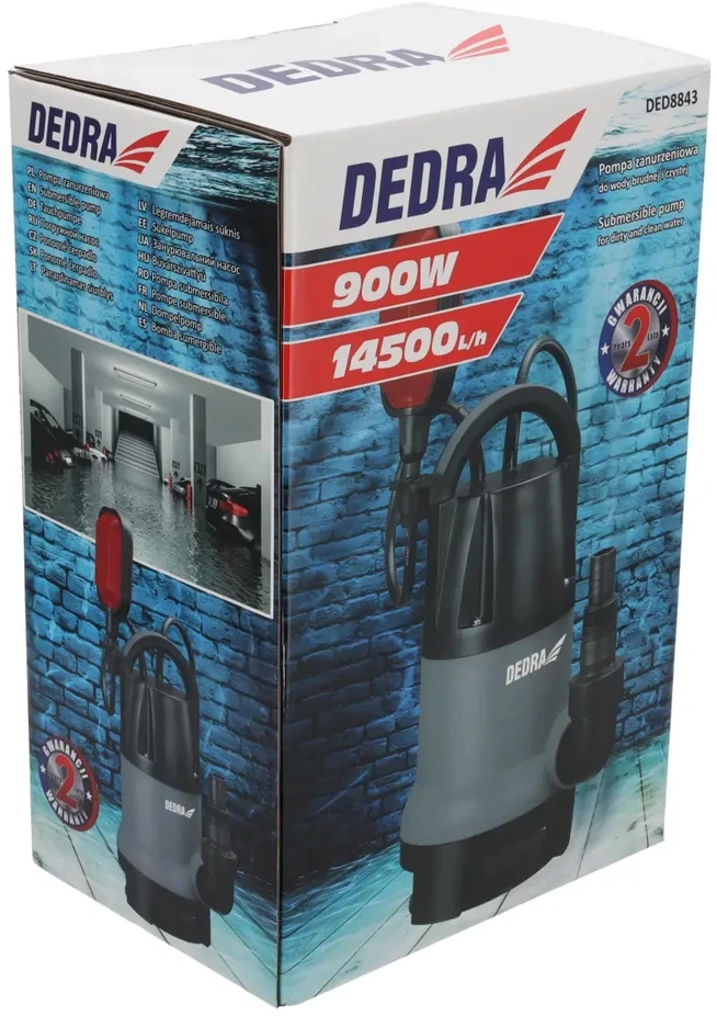Dedra Panardinamas siurblys variam ir nevariam vandeniui 900W