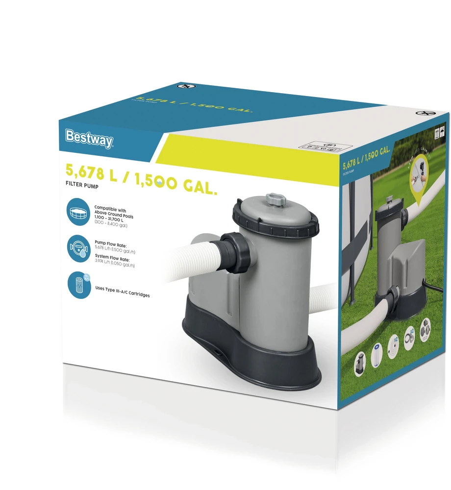 Filtravimo siurblys III 1500gal 5678L h BESTWAY