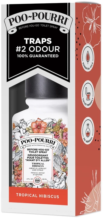 Poo~Pourri - tropinių hibiškų kvapo tualetinis purškiklis 59 ml