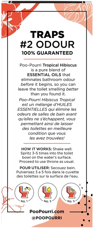 Poo~Pourri - tropinių hibiškų kvapo tualetinis purškiklis 59 ml