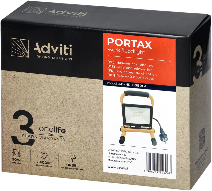 Orno PORTAX darbinis šviestuvas ant trikojo, 30 W, 2400 lm, IP65, 4000 K