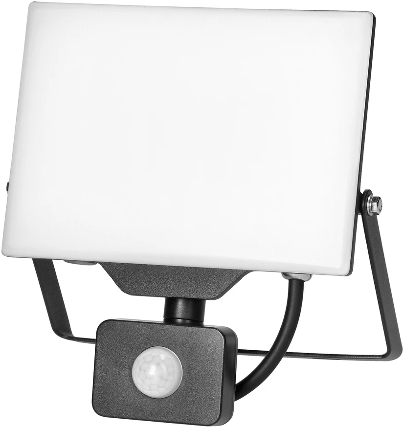 Orno PORTO S LED 50W prožektorius su PIR, 4000lm, IP44, 4000K, aliuminis + polikarbonatas