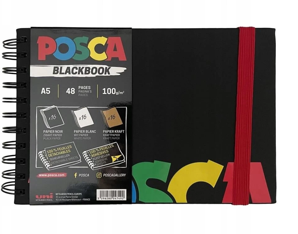 „Posca“ – A5 formato juodasis sąsiuvinis (401855)
