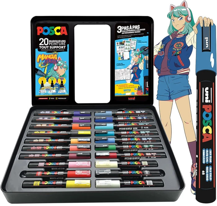 „Posca“ – metalinė skarda – „Manga Hero“, 20 vnt (401537)