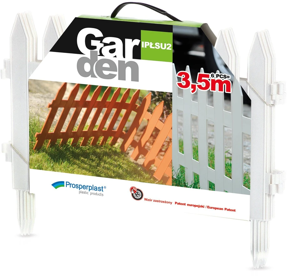 Prosperplast Dekoratyvinė plastikinė sodo tvorelė „Garden Classic“ 3,5 m (balta)