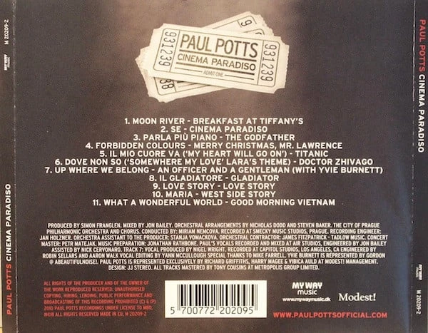 Poul Potts: „Cinema Paradiso“ /CD