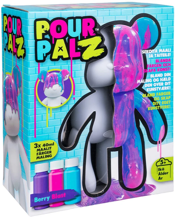 „Pour Palz“ – „pasidaryk pats“ dažų meškiuko kolekcinis žaislas – uogų sprogimas