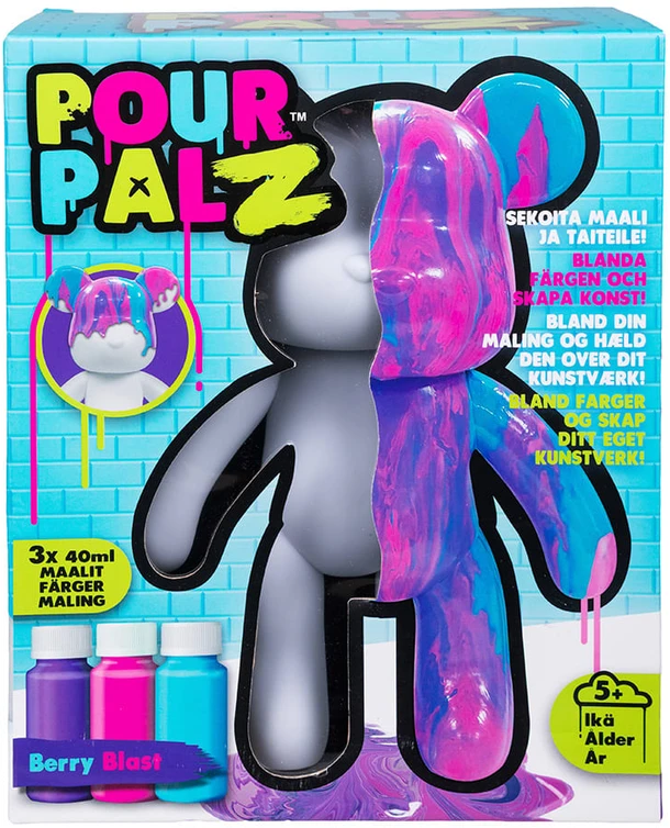 „Pour Palz“ – „pasidaryk pats“ dažų meškiuko kolekcinis žaislas – uogų sprogimas