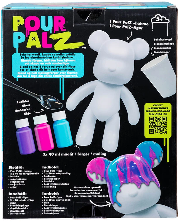 „Pour Palz“ – „pasidaryk pats“ dažų meškiuko kolekcinis žaislas – uogų sprogimas