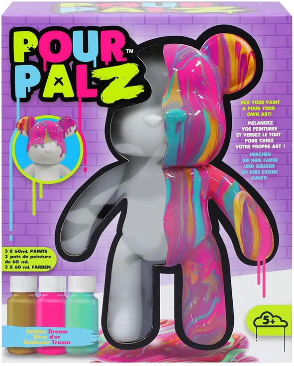 Pour Palz - „Pasidaryk pats“ dažų meškiuko kolekcinis daiktas - „Golden Dream“