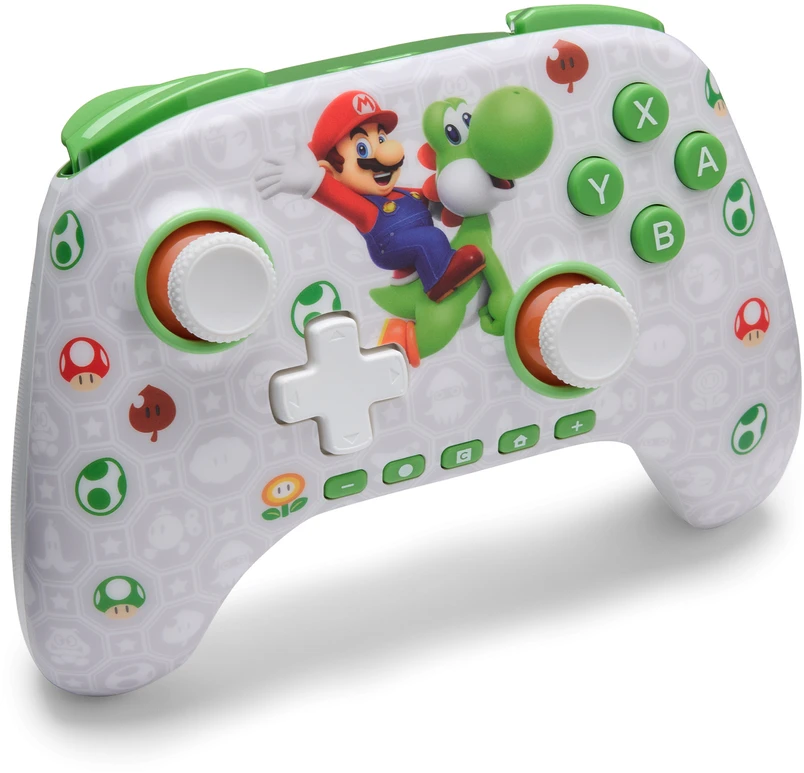Power A „PowerA“ – belaidis valdiklis, skirtas „Nintendo Switch 2“ – Mario ir Yoshi