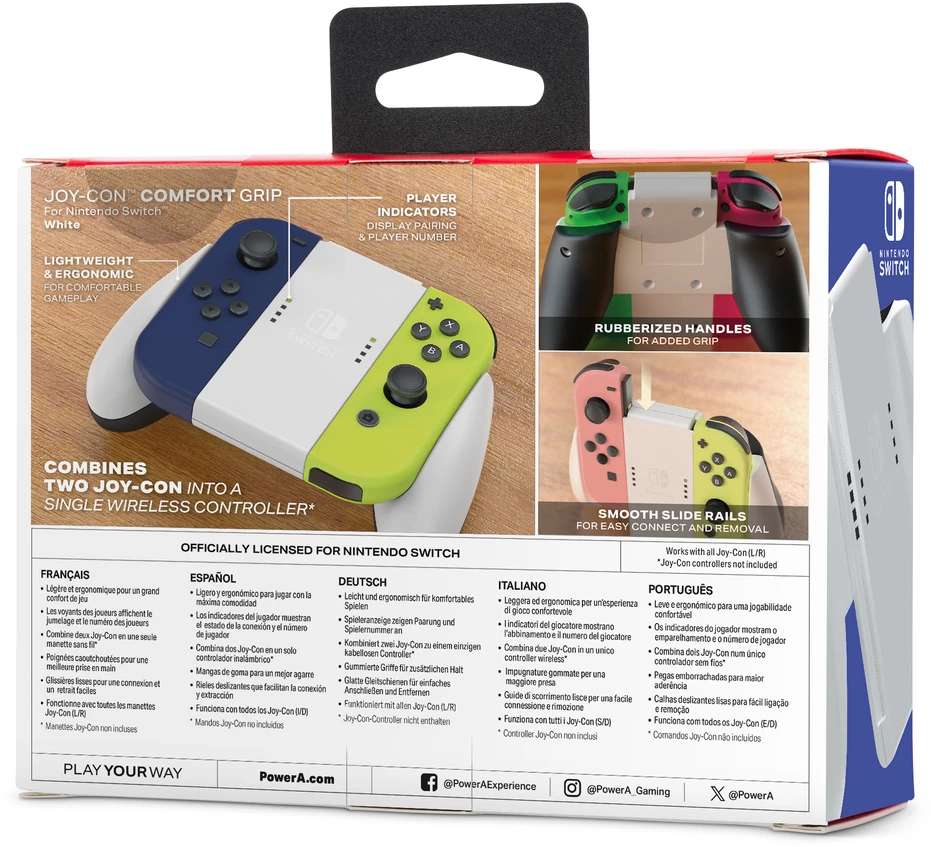 Power A „PowerA Joy-Con Comfort Grip“ – balta (Nintendo jungiklis)