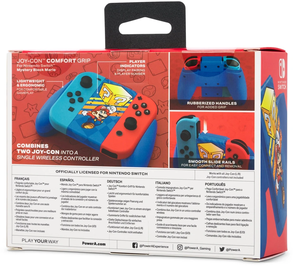 Power A „PowerA Mystery Block Mario Joy-Con Comfort Grip“ laikiklis „Nintendo Switch“
