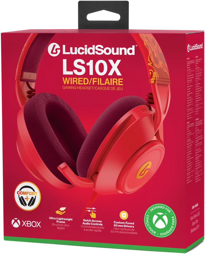 Power A „PowerA“ – „LucidSound LS10X Gen 2“ laidinės žaidimų ausinės, skirtos „XBOX Series X“ – S – raudonos liepsnos