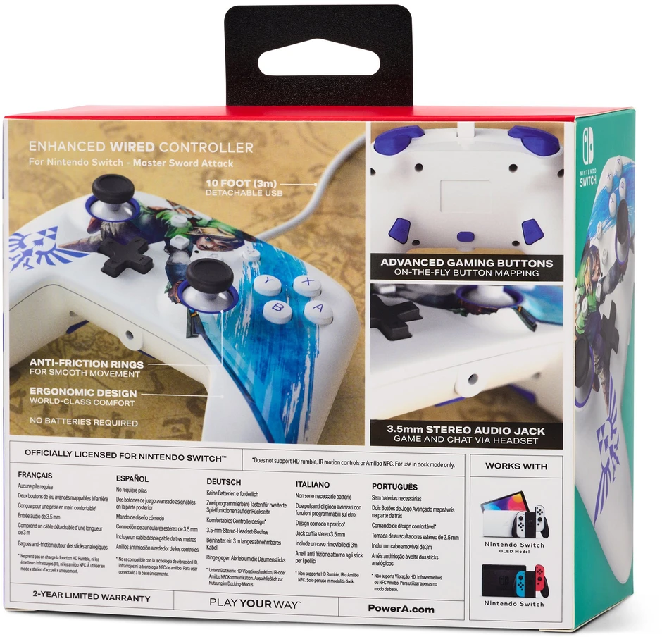 Power A PowerA Zelda Master Sword laidinis valdiklis skirtas Nintendo Switch