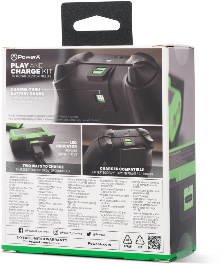 Power A PowerA Play & Charge Kit - XBOX Series X/S - Juodas