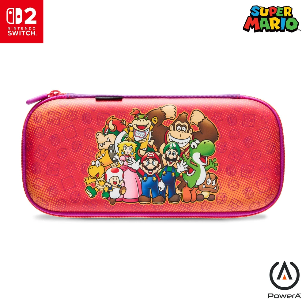 Power A „PowerA“ – plonas dėklas, skirtas „Nintendo Switch 2“ – „Mario and Friends“, oficialiai licencijuotas, apsauginis dėklas, talpina 10 žaidimo kortelių