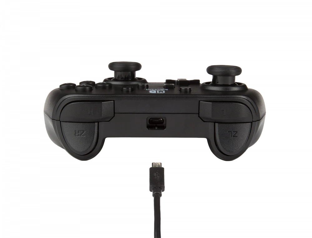 Power A PowerA juodas laidinis valdiklis skirtas Nintendo Switch