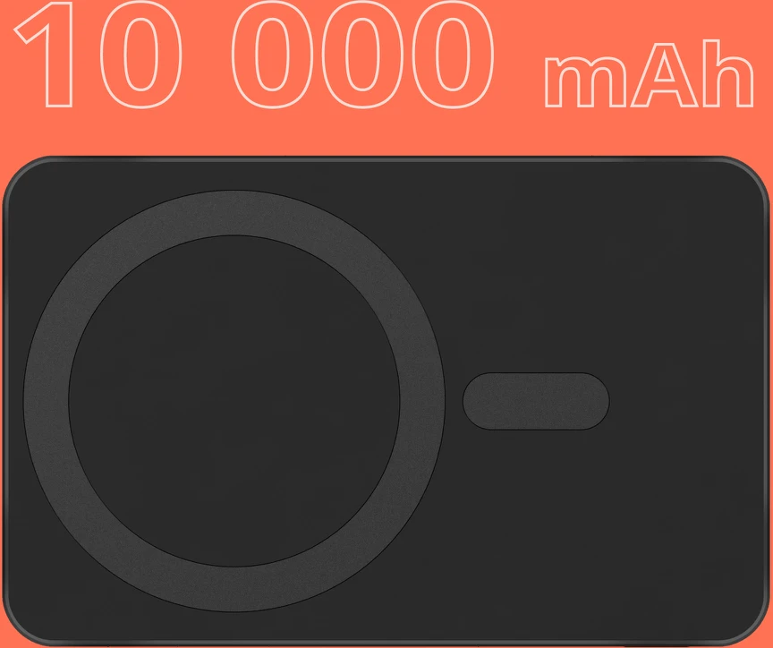POWER BANK indukcinis Kruger & Matz 10000 mAh Mag Safe juodas