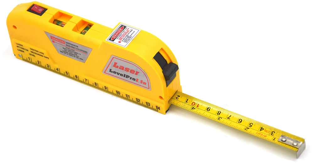 Poziomica Lazerinis nivelyras su matavimo juosta, 250 cm, lazerinis LED E544