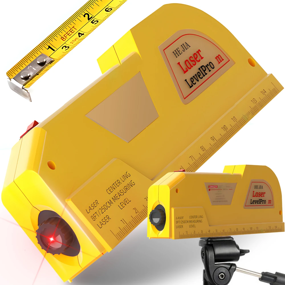 Poziomica Lazerinis nivelyras su matavimo juosta, 250 cm, lazerinis LED E544