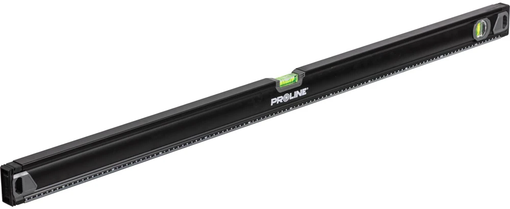 Poziomnica, Aukščiausios kokybės spiritinis gulsčiukas 2 lb frezai, 0,5 mm / 1 m, magnet. 2 %, 120 cm, proline