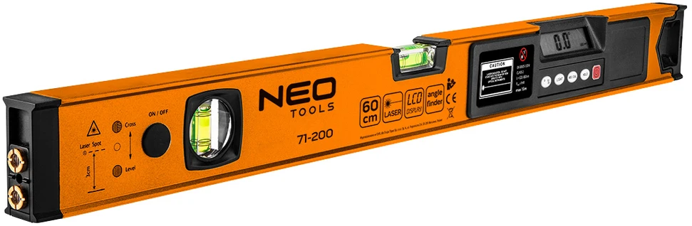 Neo Tools Poziomnica, Gulsčiukas su elektroniniu ekranu 60 cm