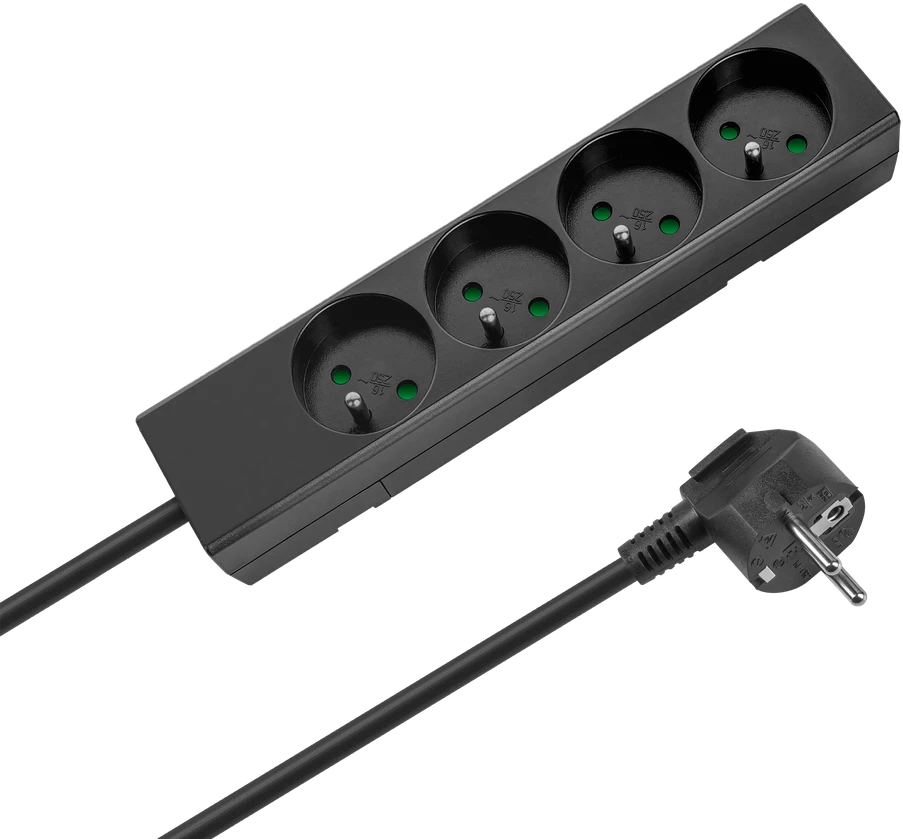 Rebel elektros tinklo ilgintuvas 4 lizdai 5m - 3x1.5mm