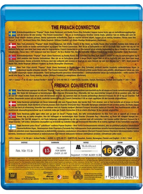 Prancūziškas ryšys I ir II (2 diskai) (Blu-ray)