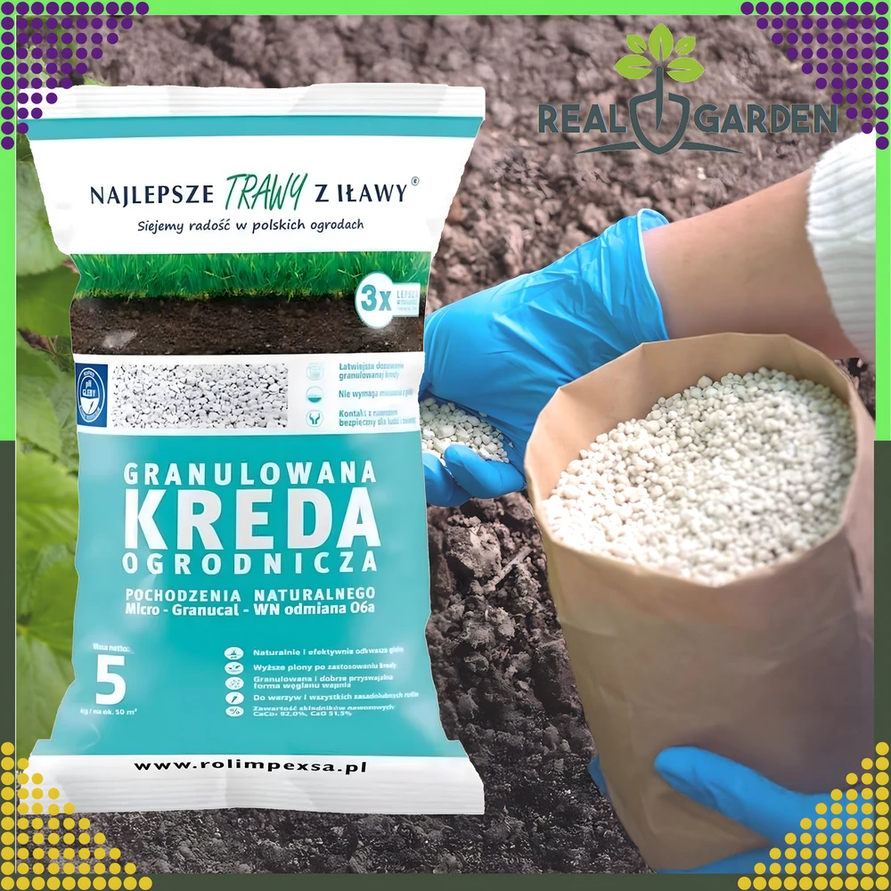 Premium Aukščiausios kokybės granuliuota sodo kreida dirvožemio rūgštingumui mažinti, 5kg augalams
