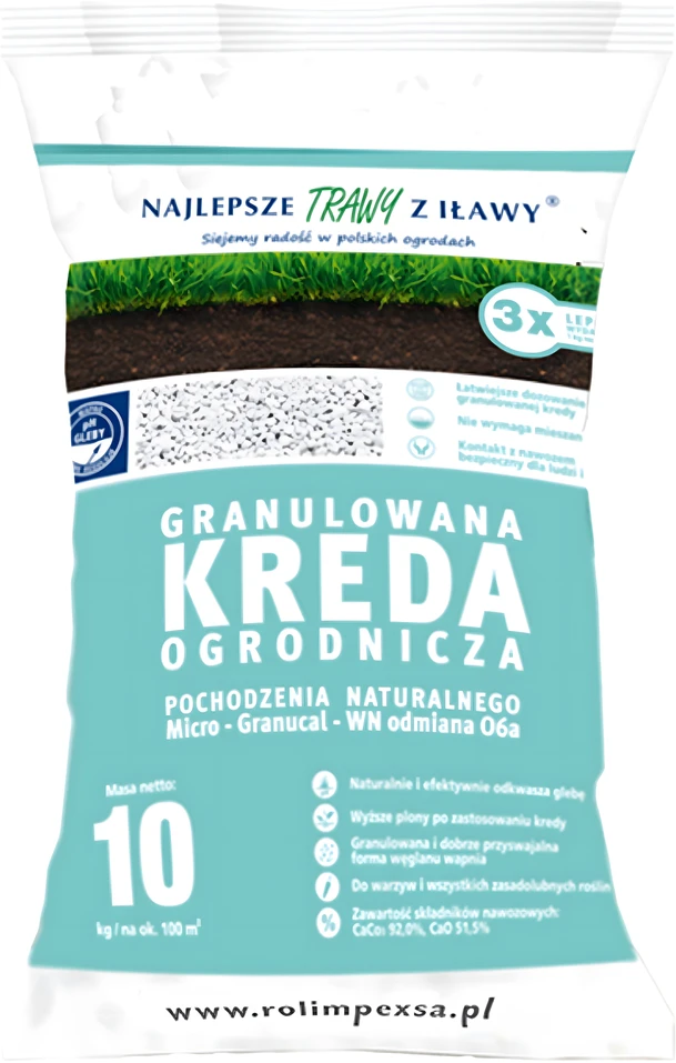 Premium Aukščiausios kokybės granuliuota sodo kreida dirvožemio rūgštingumui mažinti, 10 kg augalams