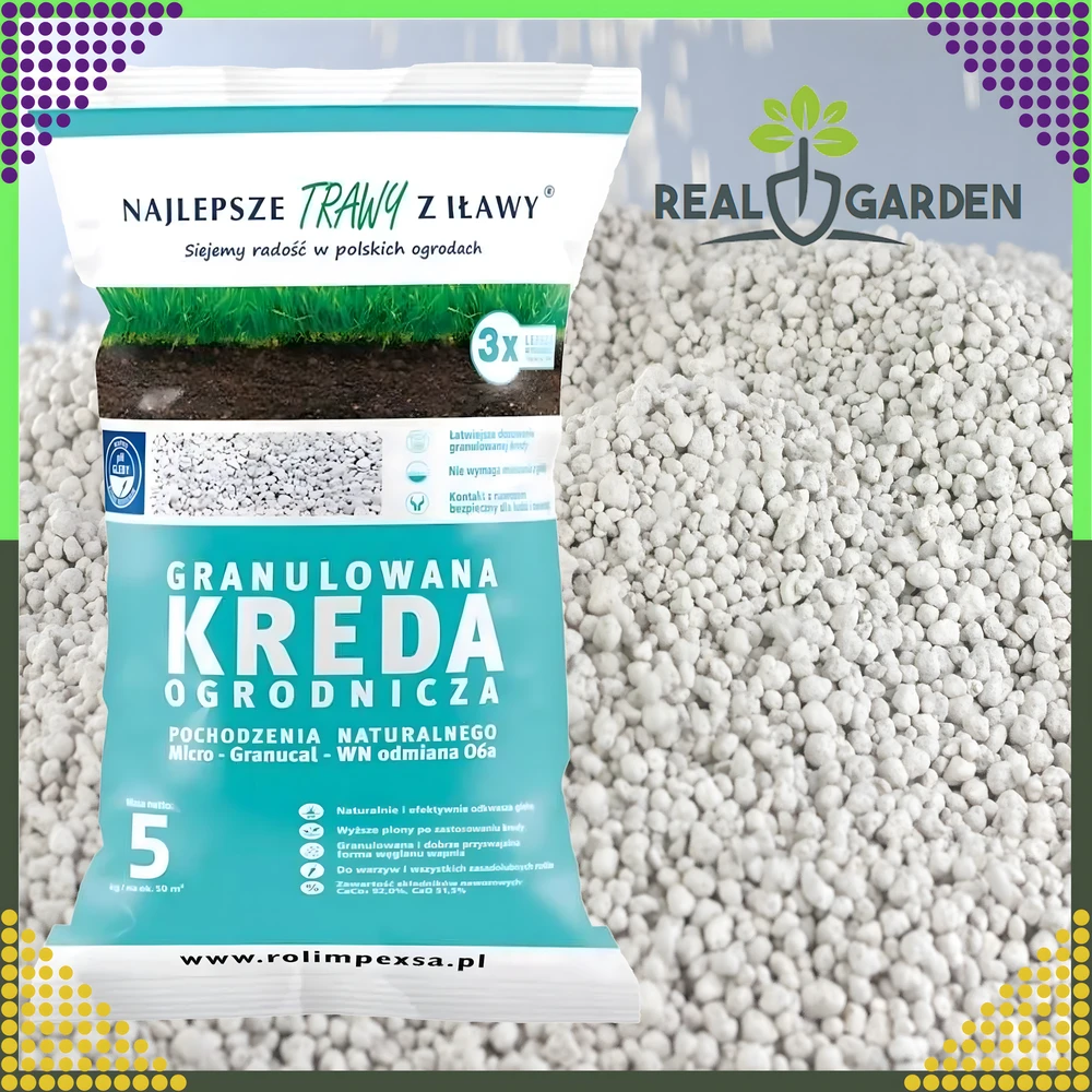 Premium Aukščiausios kokybės granuliuota sodo kreida dirvožemio rūgštingumui mažinti, 5kg augalams