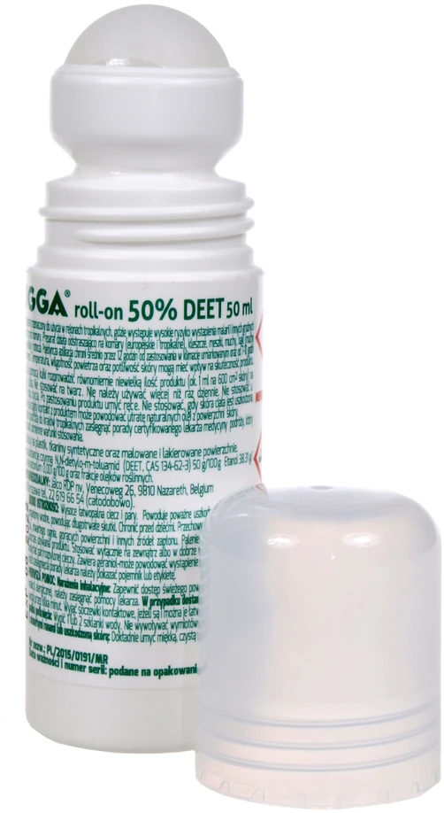 Preparat „Mugga“ rutulinis valiklis su 50 % apsauga nuo vabzdžių, 50 ml