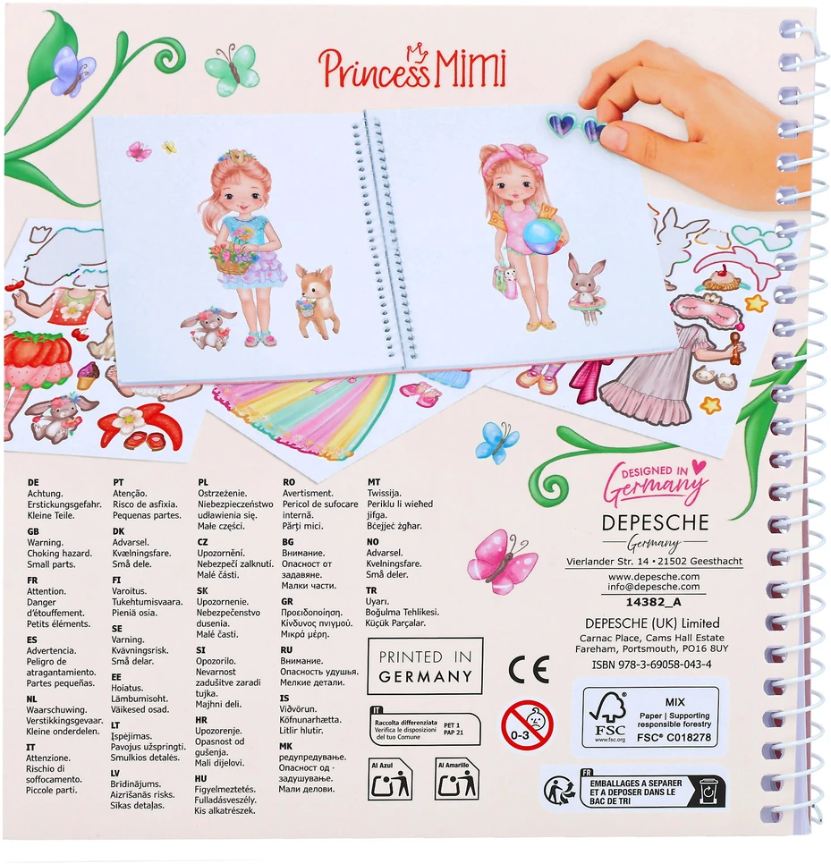 Princess Mimi - Lipdukų knyga „Aprengk mane“ (0414382)