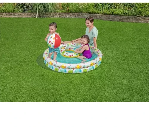 Zestaw „Bestway 51124“ 3 viename pripučiamas baseino komplektas su rutuliniais ratukais, 122 x 20 cm
