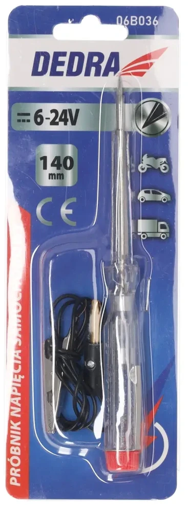 Dedra Próbnik Automobilio įtampos matuoklis 6-24v, 140mm