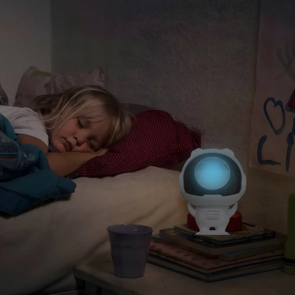 Projektoriaus lazerinis projektorius LED astronauto kosmonauto naktinė lempa vaikams