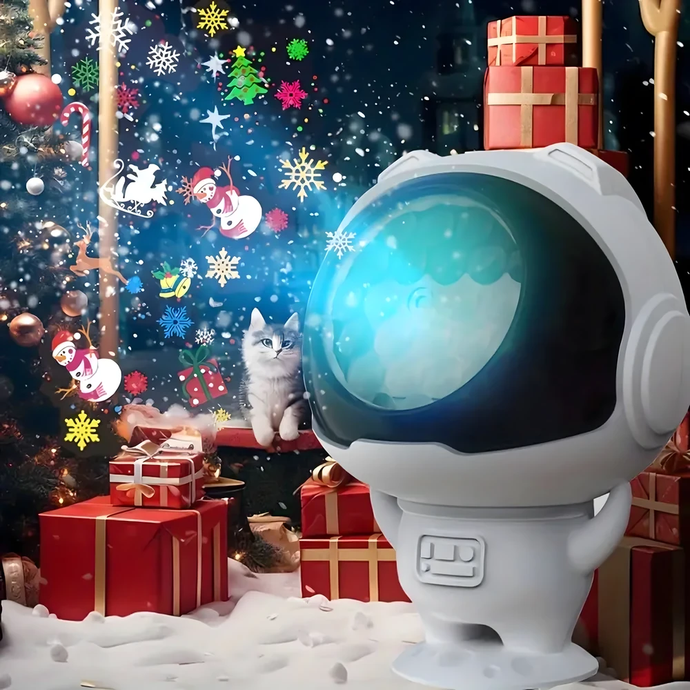 Projektoriaus lazerinis projektorius LED astronauto kosmonauto naktinė lempa vaikams