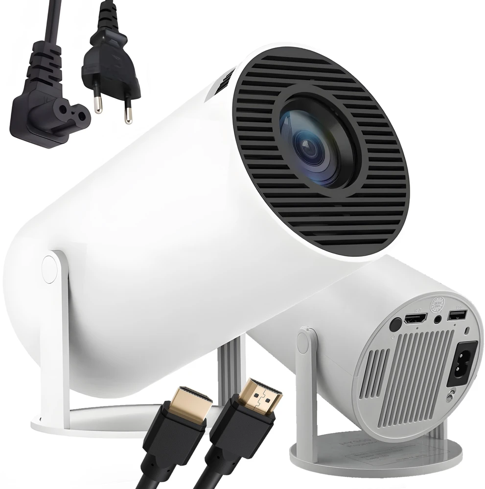 Projektorius „Android TV Wi-Fi Full HD“ nešiojamas išmanusis rotacinis garsiakalbis