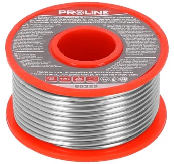 Spoiwo Lydmetalis 60/40/2,5 % fi = 2,00 mm ritė 100 g prolino
