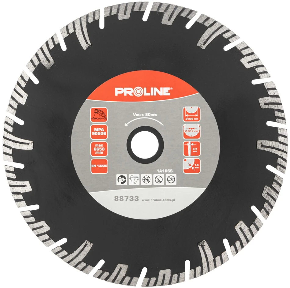 Proline Tarcza Deimantinis diskas „Turbo-t“ (betonui) 230*22,2 prolinas