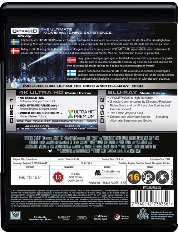 Prometėjas (4K Blu-ray)