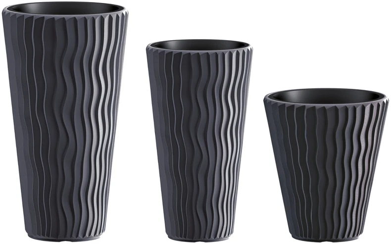 Plastikinis vazonas Prosperplast Sandy Slim, Ø39 cm