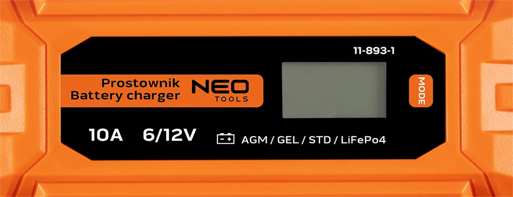 Neo Prostownik, Automatinis įkroviklis 10A/160W, 3-200Ah, rūgštiniams / AGM / GEL akumuliatoriams