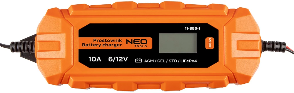 Neo Prostownik, Automatinis įkroviklis 10A/160W, 3-200Ah, rūgštiniams / AGM / GEL akumuliatoriams
