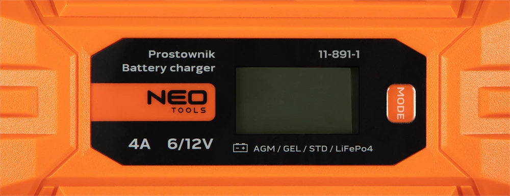 Neo Prostownik, Automatinis įkroviklis 4A/70W, 3-120Ah, rūgštiniams / AGM / GEL akumuliatoriams