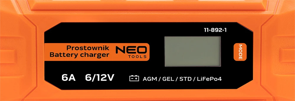 Įkroviklis Neo 11-892-1; 6/12 V; 2/6 A