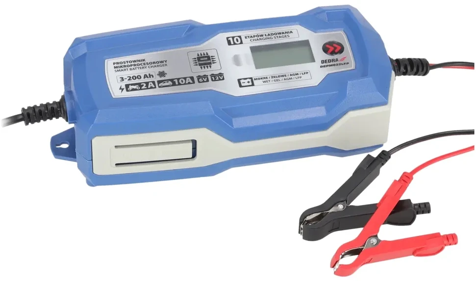 Dedra Mikroprocesorinis lygintuvas 10A6V12V 3200AhLCD LFP