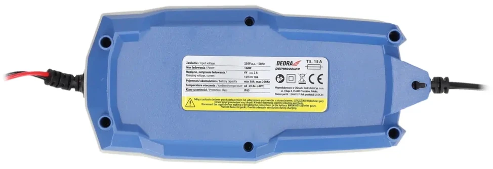 Dedra Mikroprocesorinis lygintuvas 10A6V12V 3200AhLCD LFP