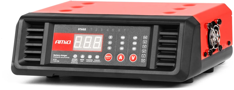 Skaitmeninis akumuliatoriaus įkroviklis 10A 6V/12V AMIO-04056